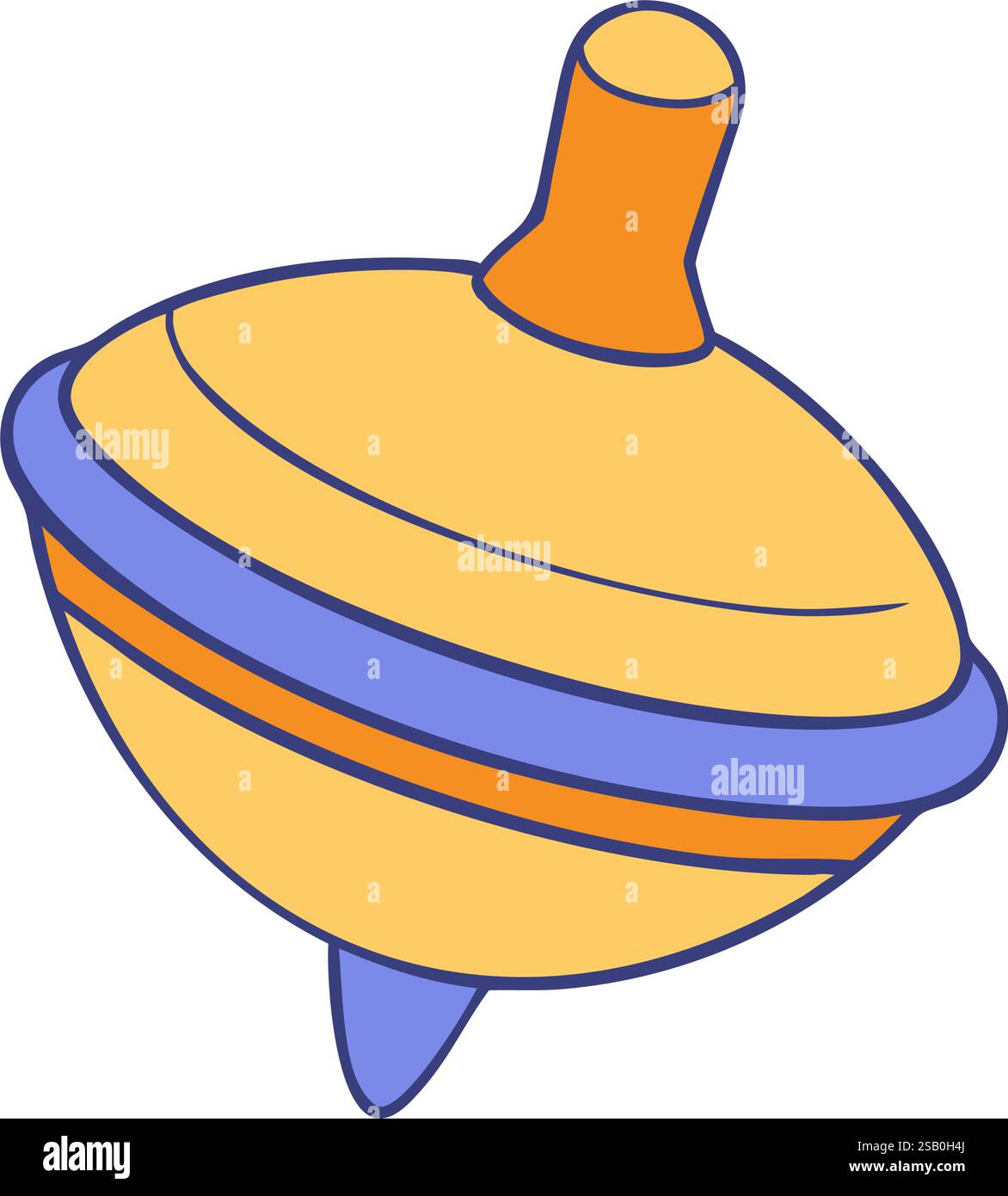 Top Toy Design Classic wooden spinning top toy illustration Stock Vector Image & Art ...