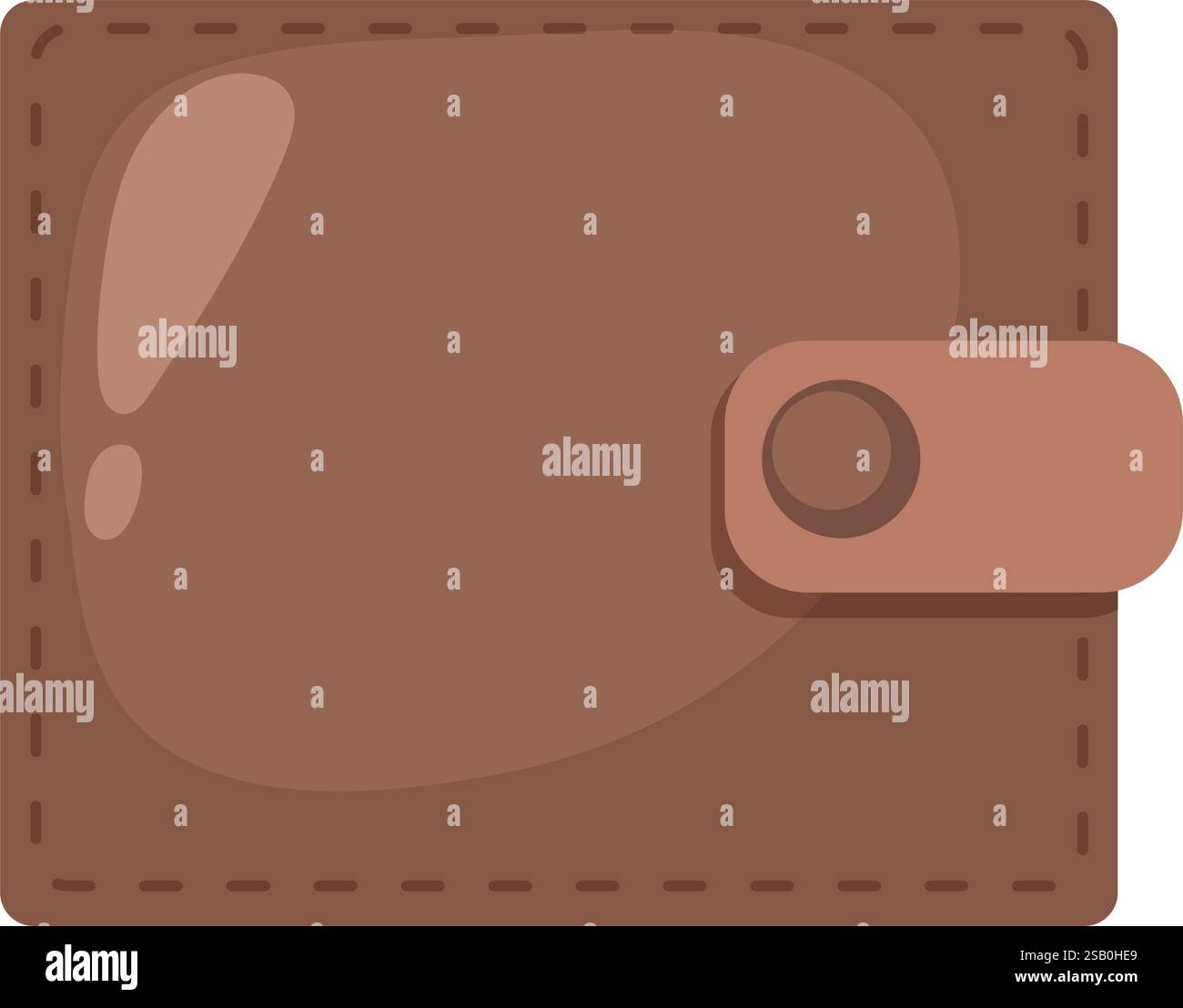 Simple vector of a brown leather wallet Stock Vector Image & Art - Alamy