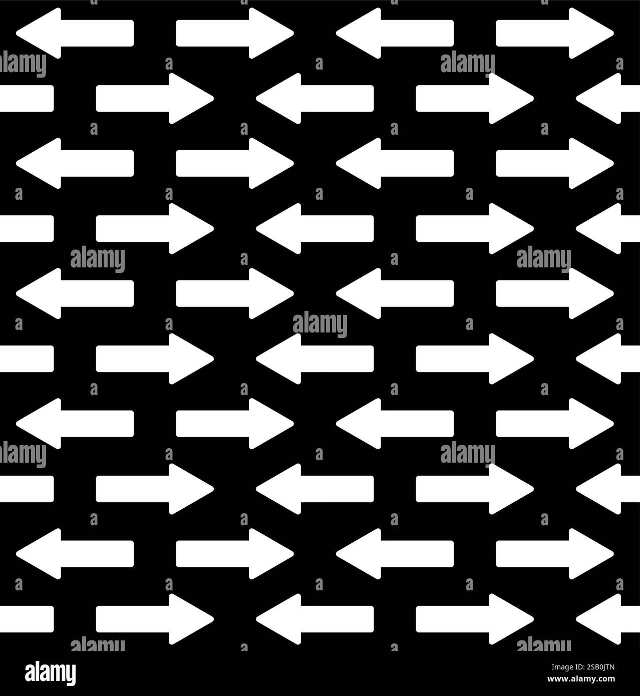 Vector seamless pattern of flat arrow silhouette Stock Vector