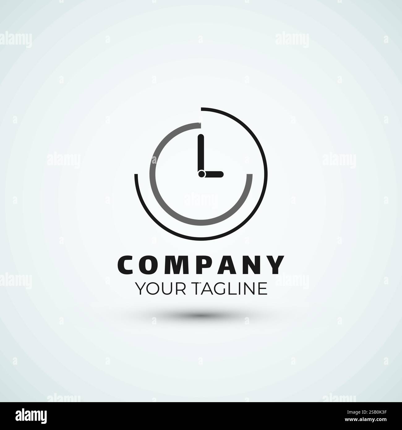 Abstract time clock logo design template Stock Vector