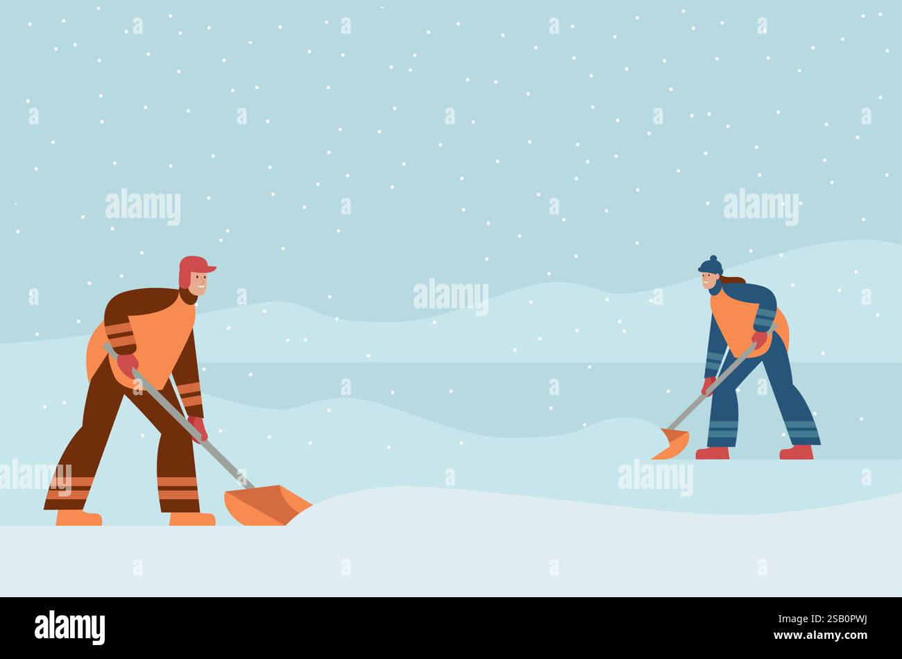 Vector snow shovel hi-res stock photography and images - Page 3 - Alamy, image size:1300x949