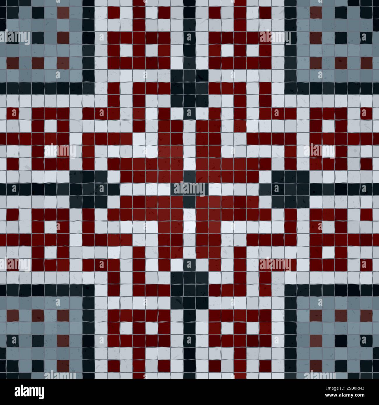 Scandinavian style seamless mosaic tiles pattern Stock Vector