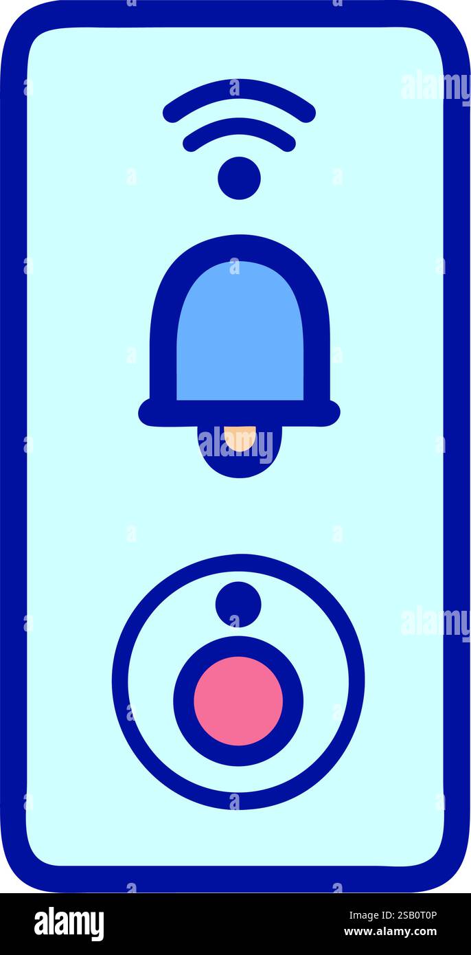 Smart wireless doorbell with speaker Stock Vector Image & Art - Alamy