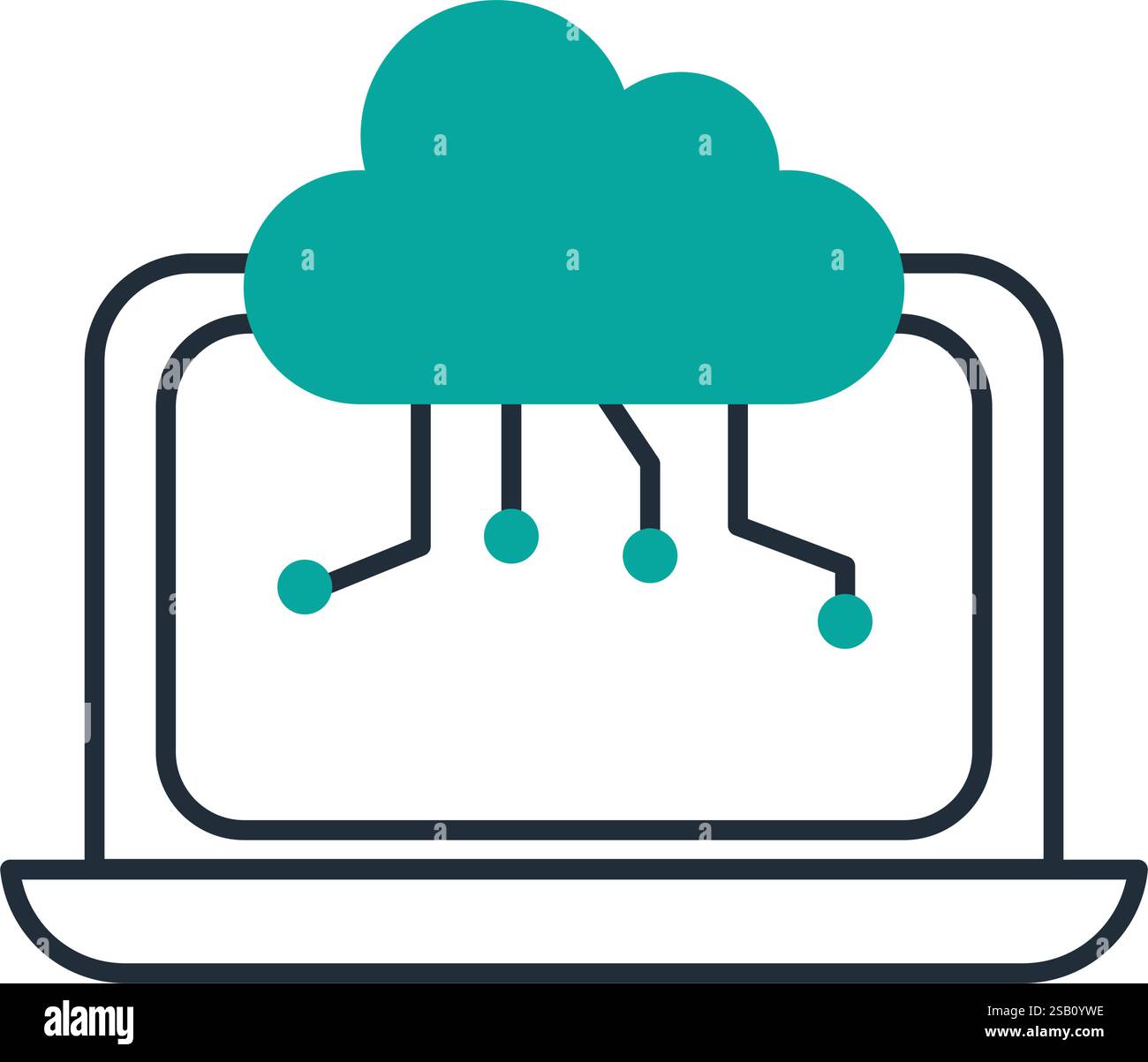 Cloud computing big data processing technology illustration Stock ...