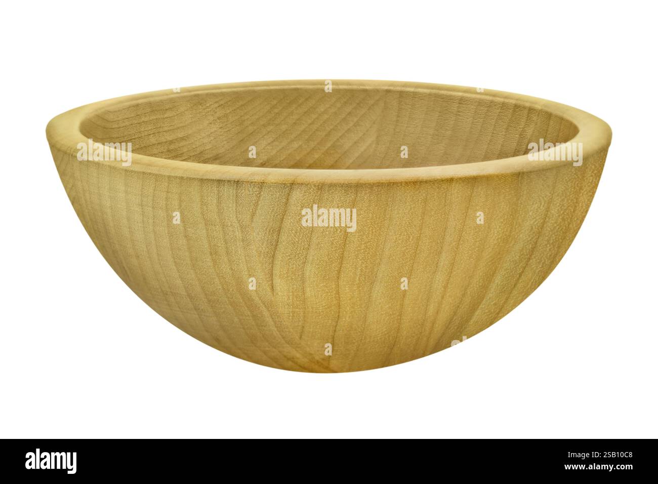 Bamboo bowl isolated on white background Stock Photo