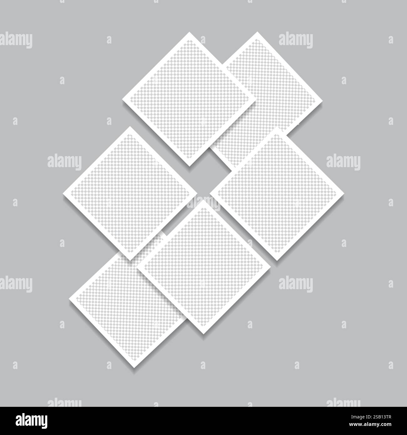 Simple elegant mood board photo collage white background Stock Vector