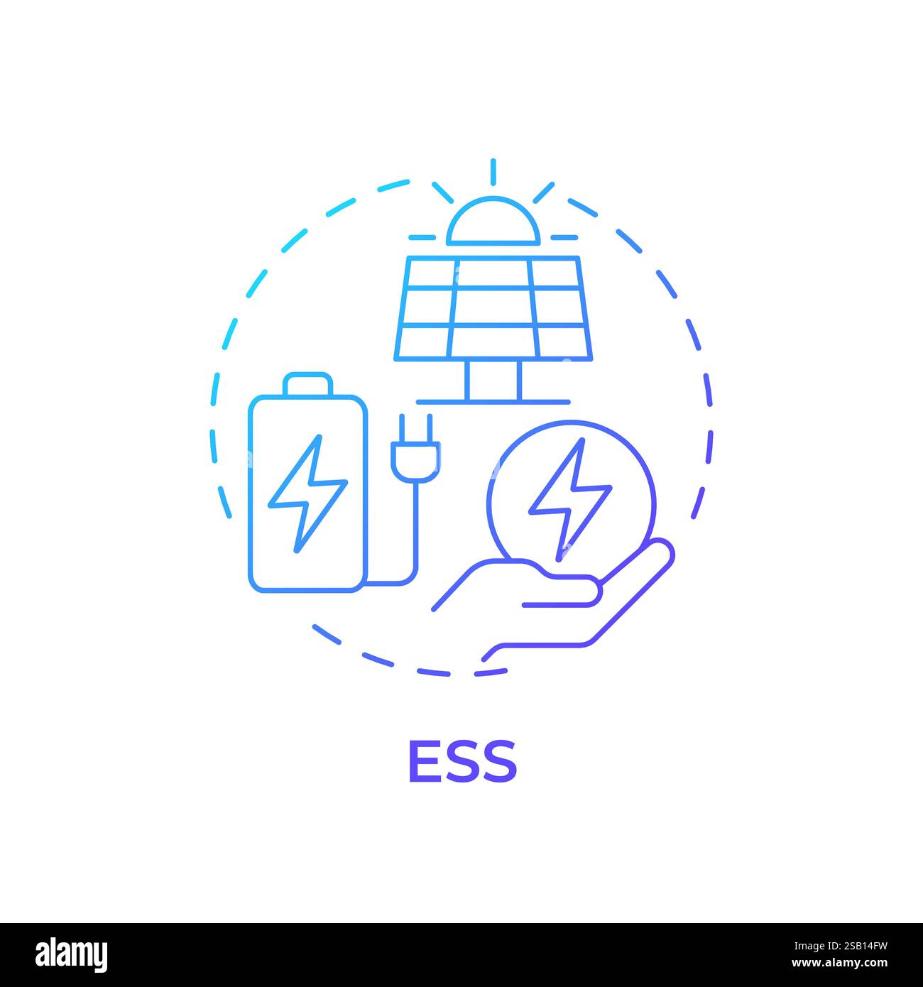 ESS blue gradient concept icon Stock Vector Image & Art - Alamy