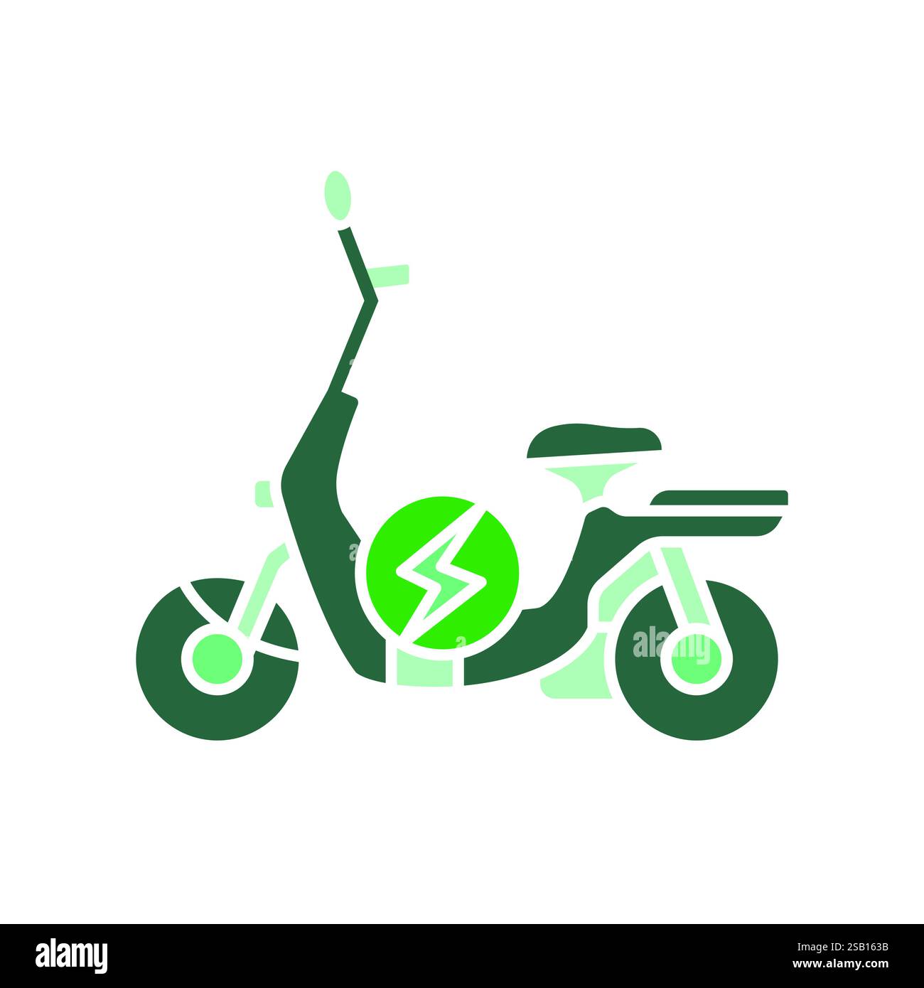 Electric transport flat icon. Vector isolated element. Stock Vector