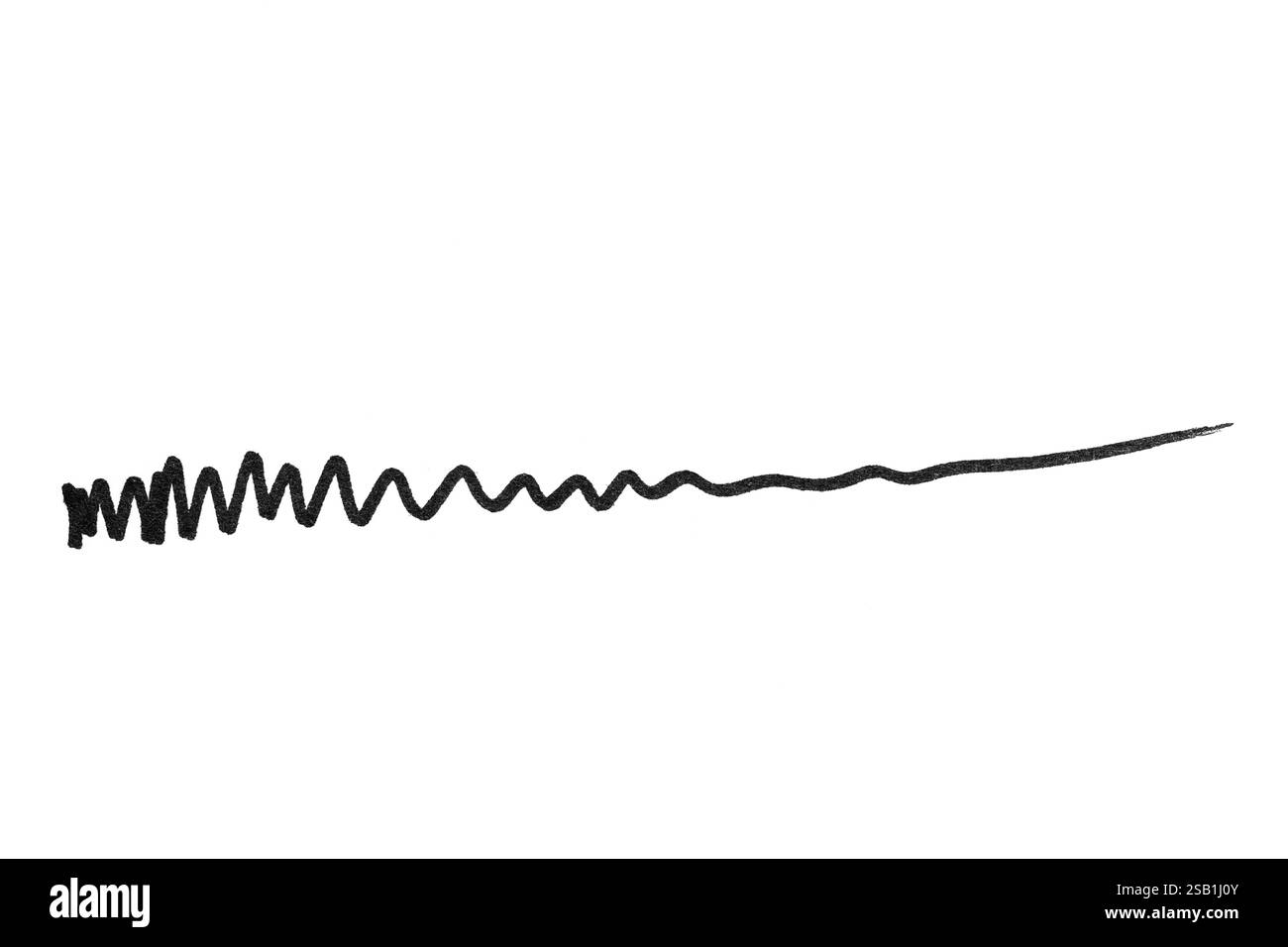 Sketch of black wavy line on white background Stock Photo - Alamy