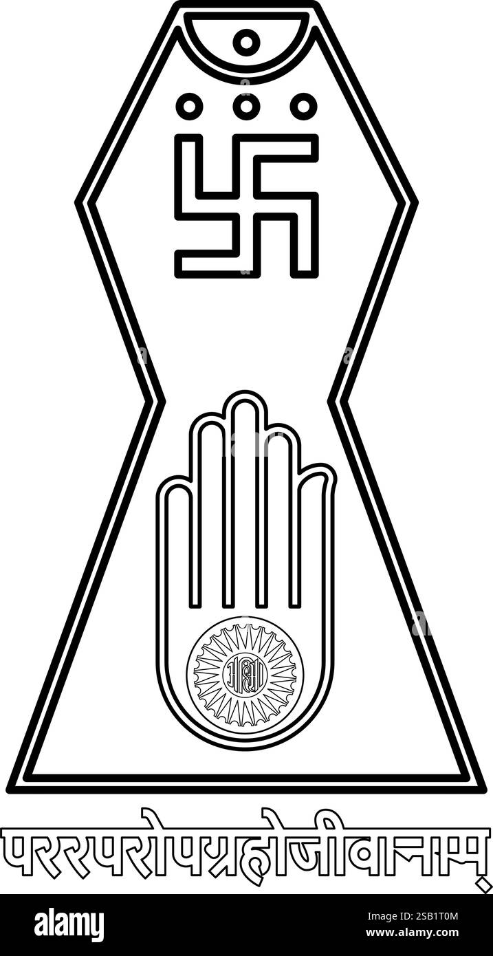 Symbol Jainism Emblem Jain Prateek Chihna Hand Akhimsa Ahimsa Arm 