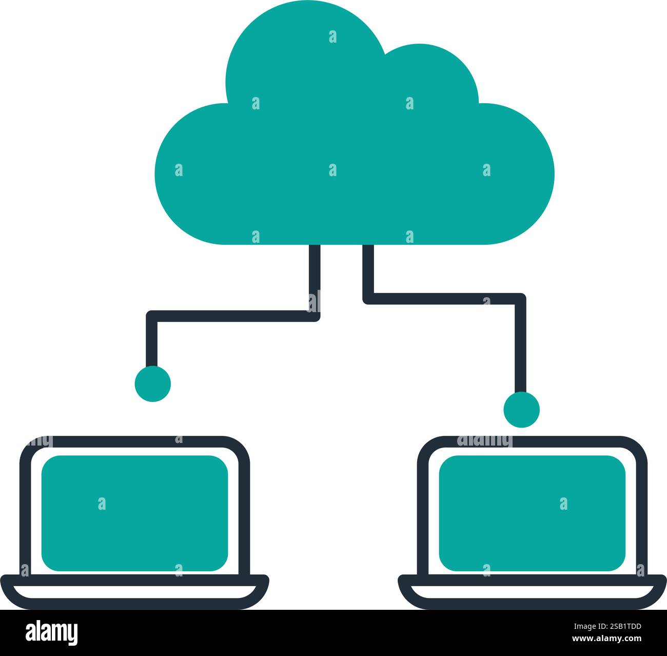 Cloud network connection digital technology illustration Stock Vector ...