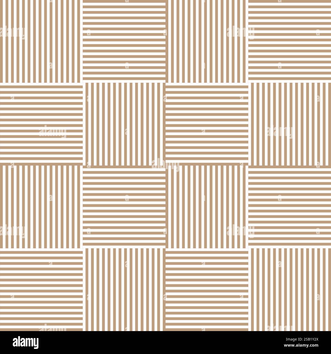Striped check Seamless vector pattern squares with horizontal and vertical lines form textile print. Vector illustration Stock Vector