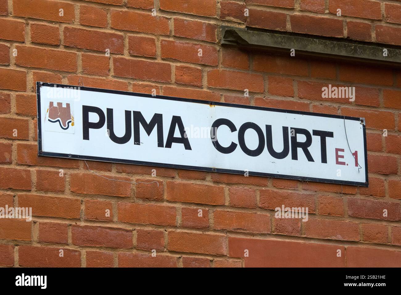 London, UK - April 19th 2024: Street sign for Puma Court, located in ...