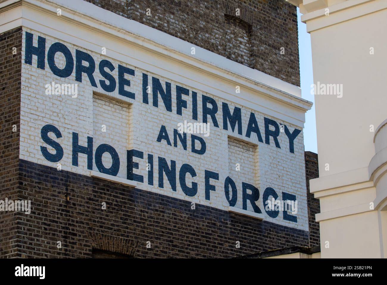 London, UK - April 19th 2024: An old ghost sign in the Belgravia area ...