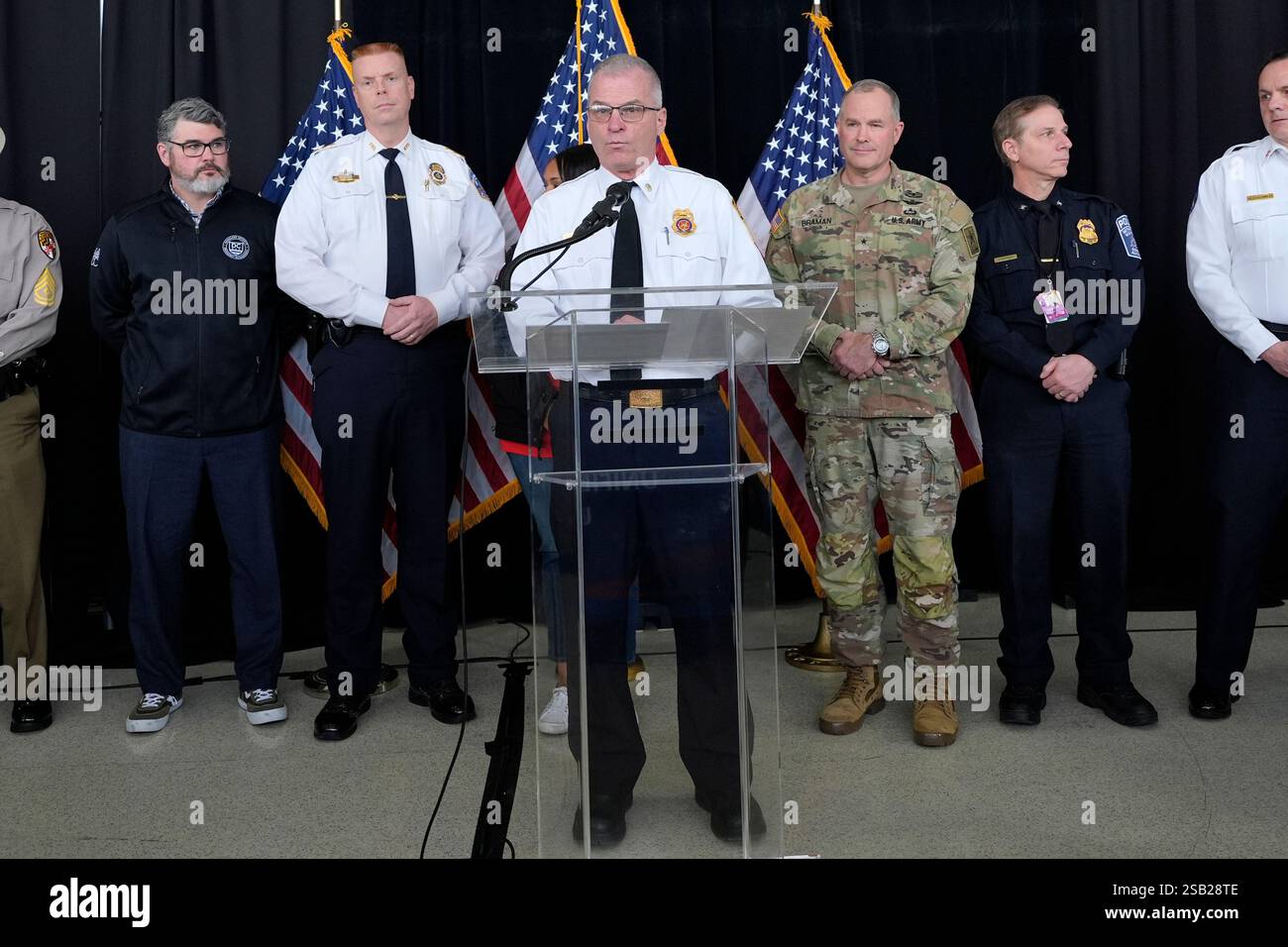 D.C. Fire and EMS Chief John Donnelly speaks during a news conference ...