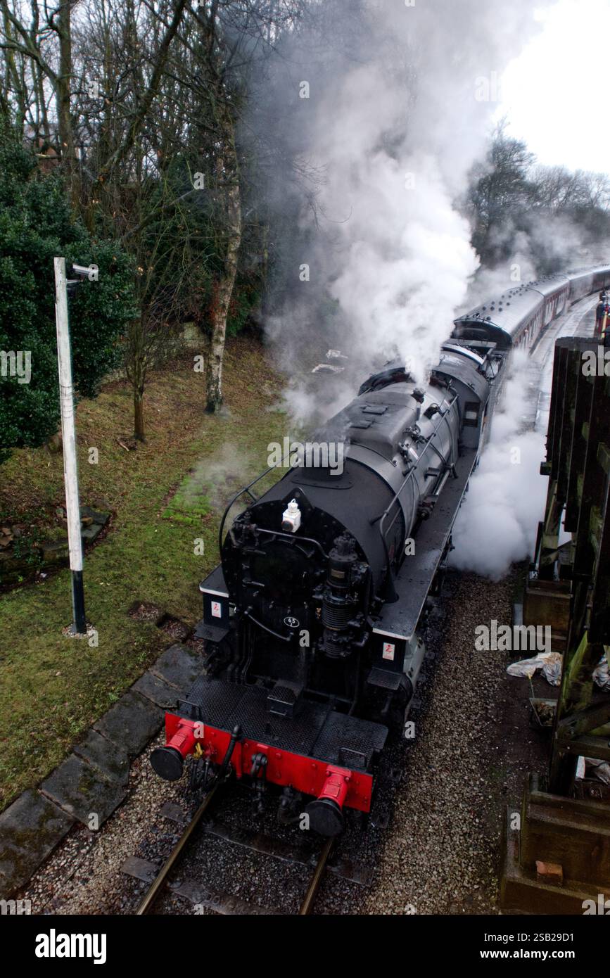 steam train at haworth yorkshire Stock Photo - Alamy