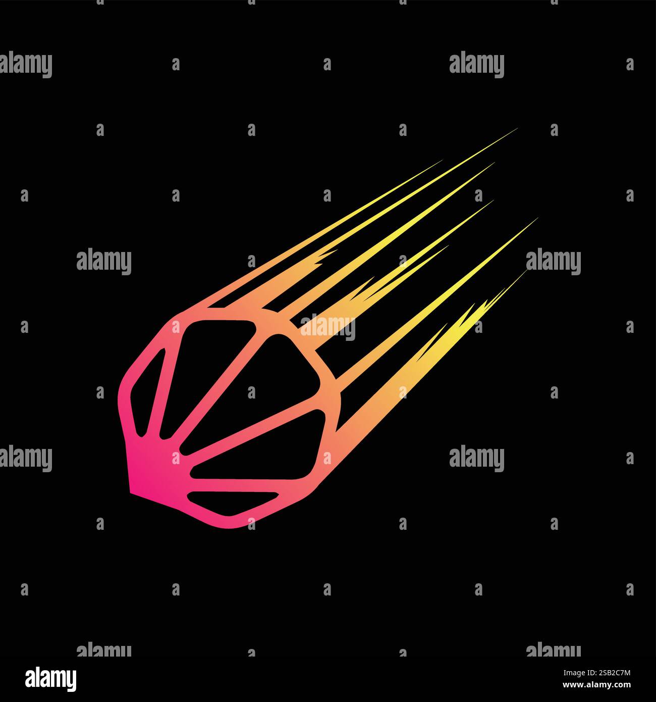 Quick Fast Pencil Pen Meteor Asteroid for Education Course Icon Symbol Illustration Logo Design Vector Stock Vector