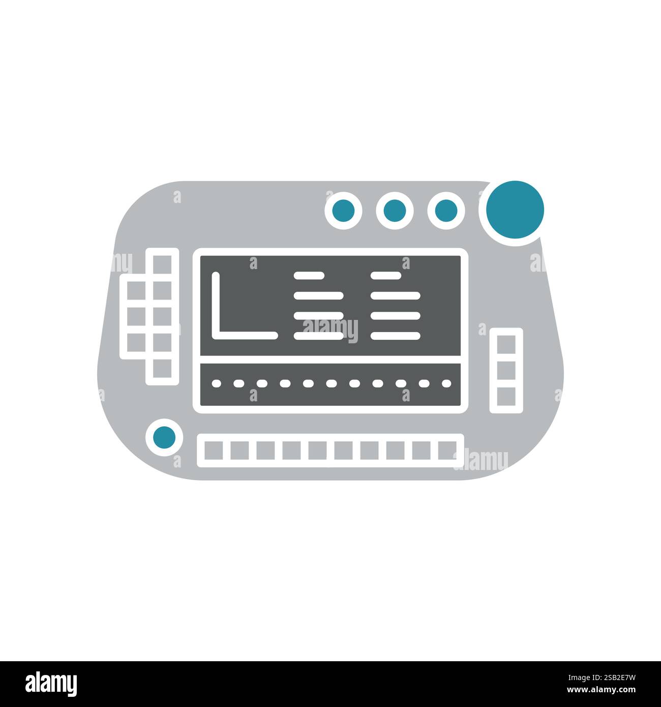 Controllers flat icon. Vector isolated element. Editable stroke. Stock Vector
