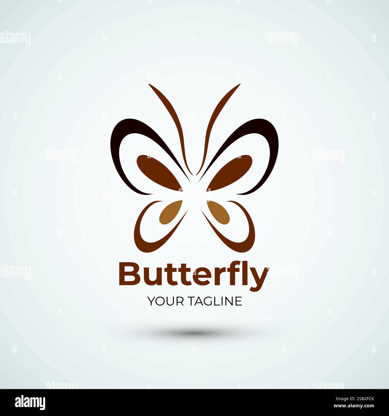 Modern butterfly logo design template Stock Vector