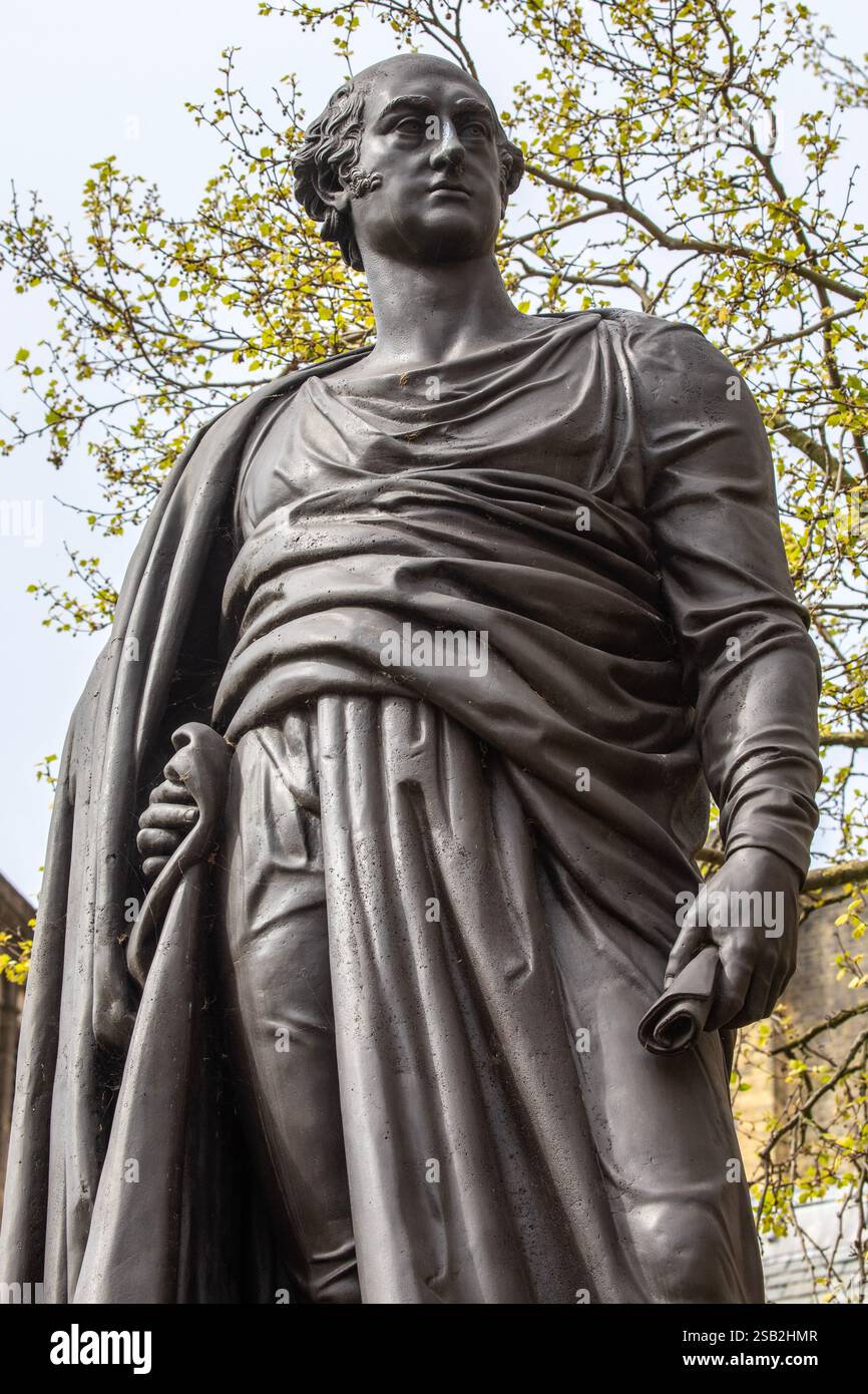 london-uk-april-8th-2024-statue-of-statesman-and-former-british