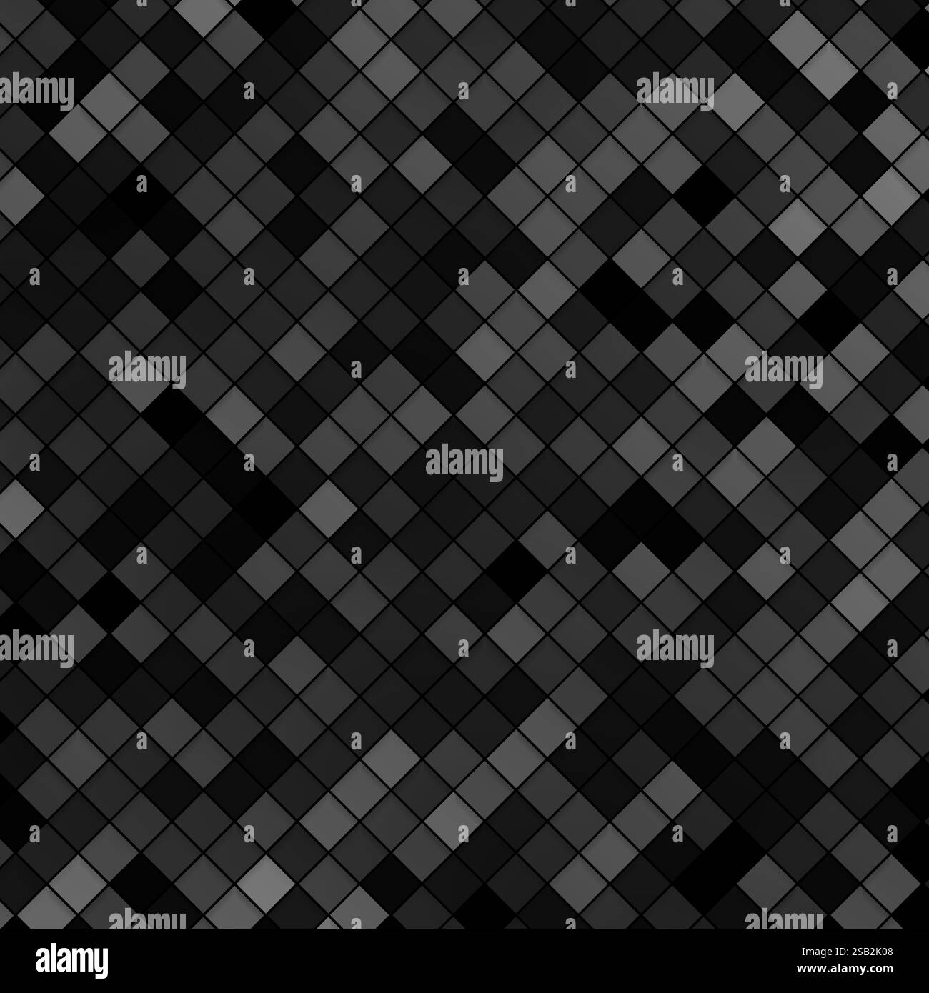 Grey and black glossy mosaic squares abstract geometry background. Vector technology design Stock Vector