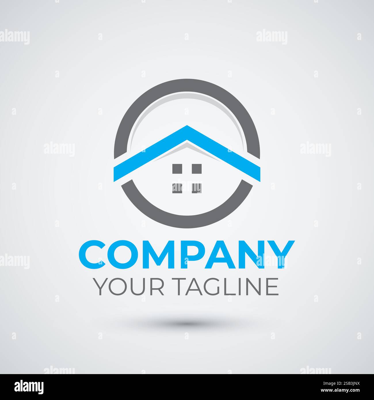 Circle house and real estate logo design template Stock Vector Image ...