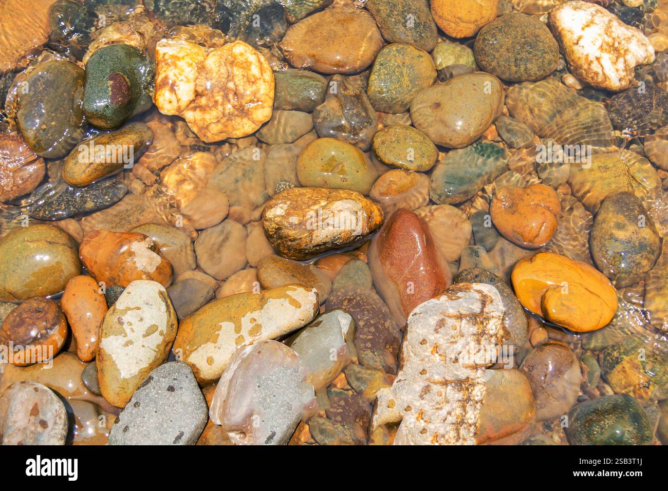 Stones in water background Stock Photo - Alamy