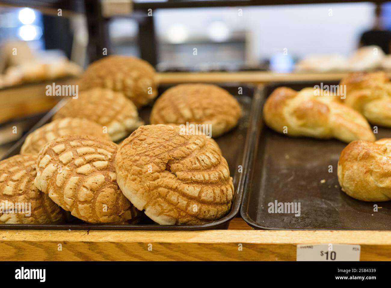 Traditional Mexican sweet breads. Conchas Stock Photo - Alamy