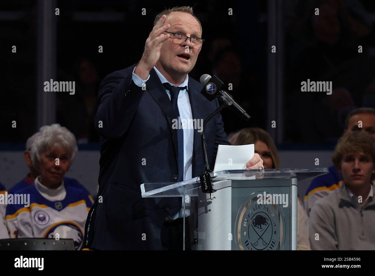 Buffalo Sabres alumni Rob Ray is inducted into the Buffalo Sabres Hall ...