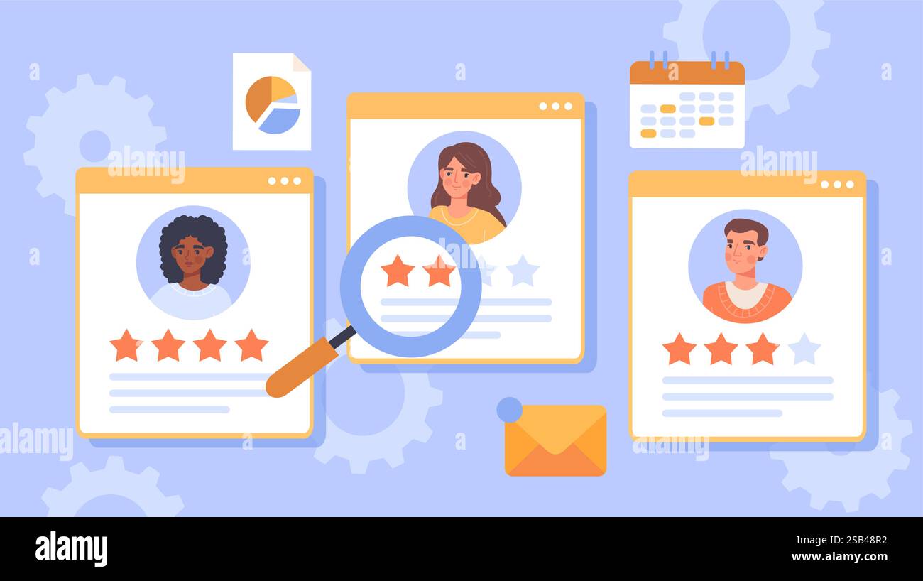 Candidate rating concept. Vector illustration Stock Vector Image & Art ...