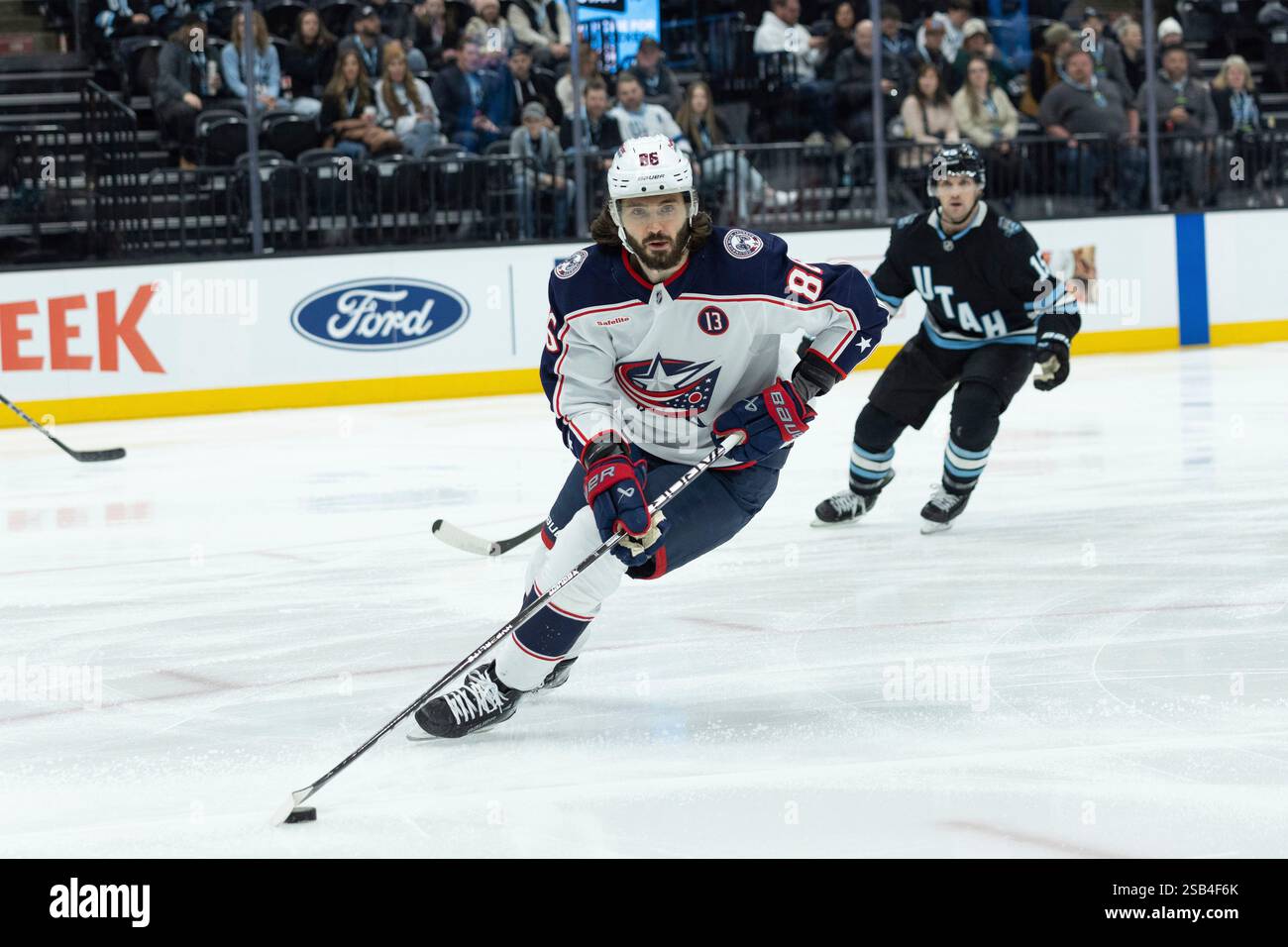 Marchenko 86 Columbus Blue Jackets right wing Kirill Marchenko (86) skates with the ...