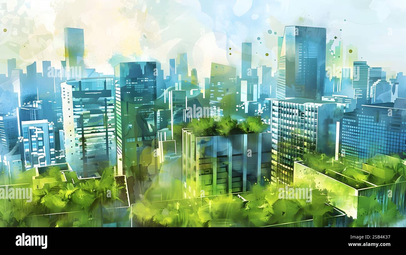 This showcases a futuristic cityscape with a difference - its rooftops ...