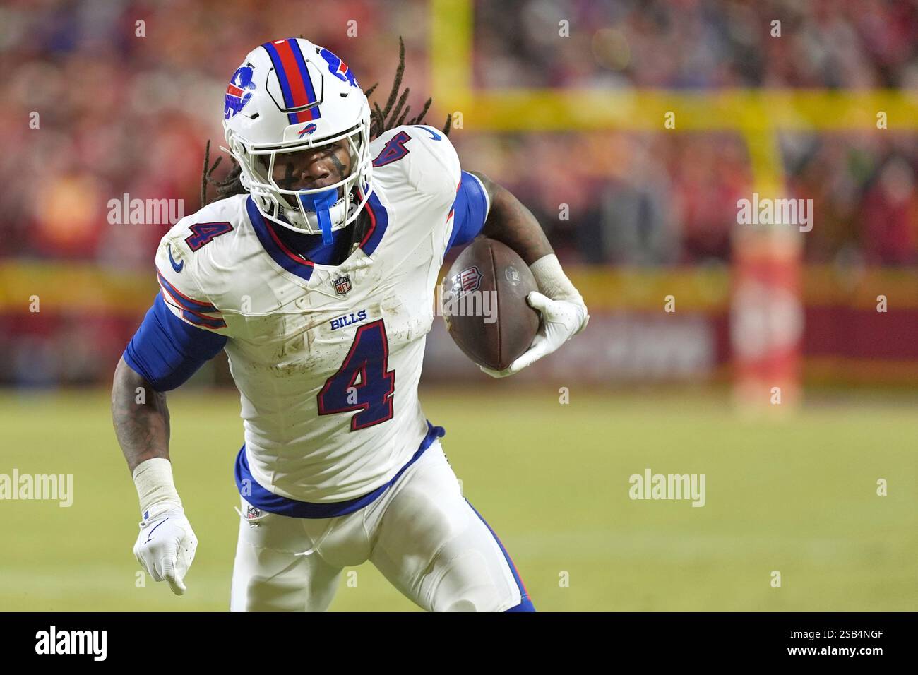 Buffalo Bills running back James Cook runs the ball during the first ...