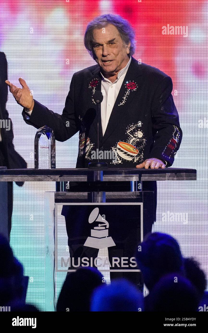 Mickey Hart of 'The Grateful Dead' accepts the 2025 MusiCares Persons