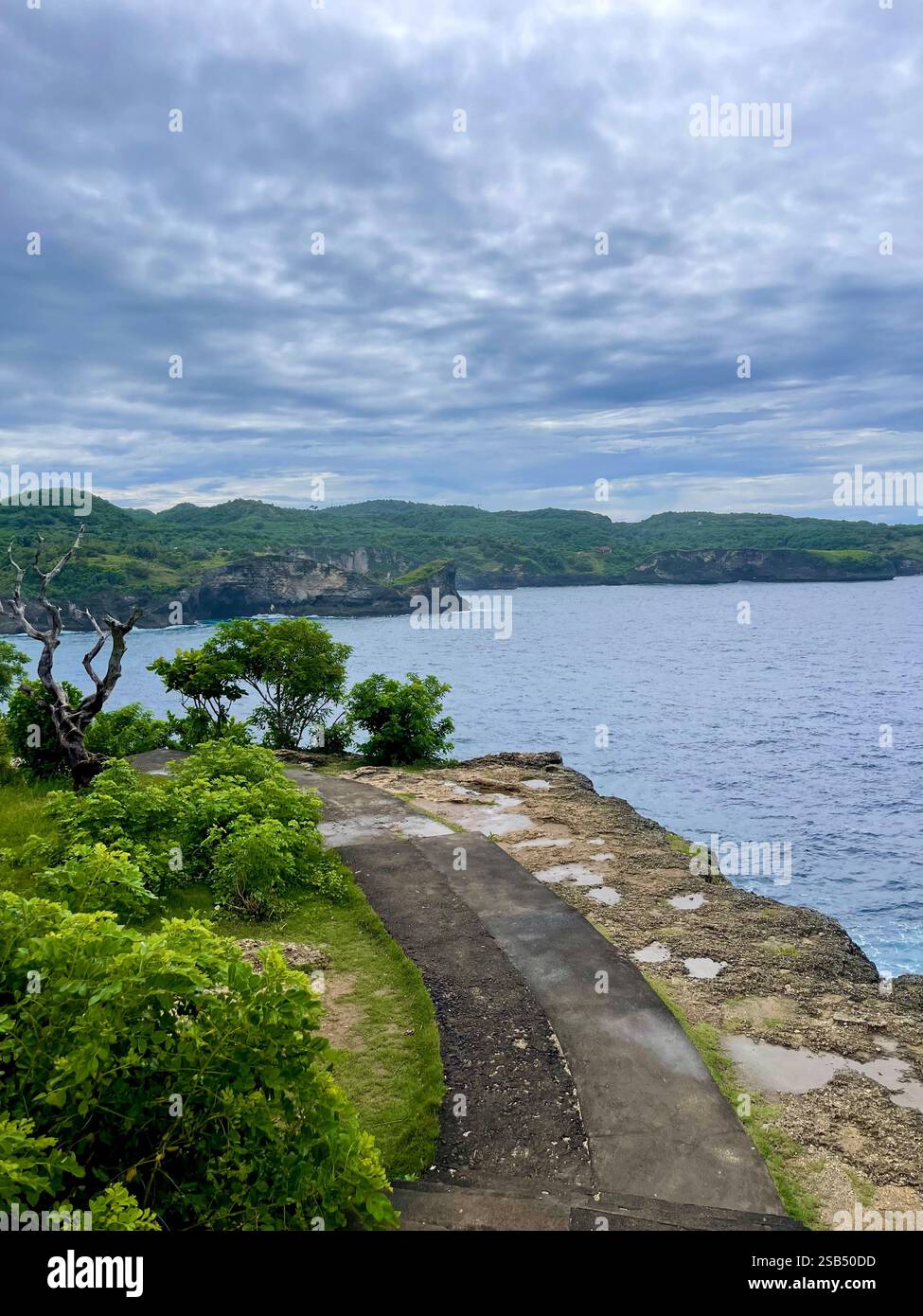 Broken Beach on the beautiful island of Nusa Penida, Bali Indonesia - Smartphone Captured Stock Image