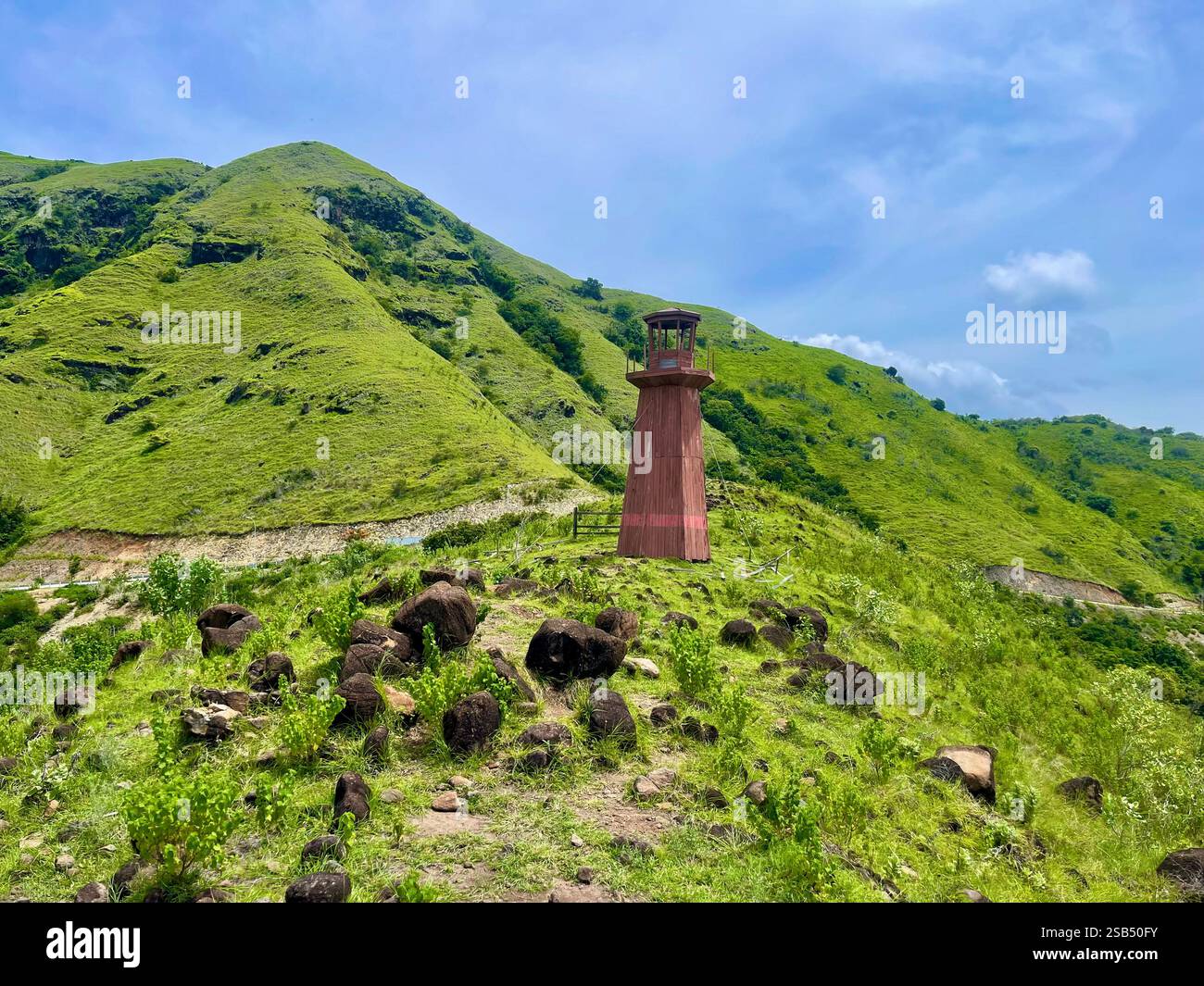 An abandoned lighthouse on the island of Flores, Indonesia - Smartphone Captured Stock Image