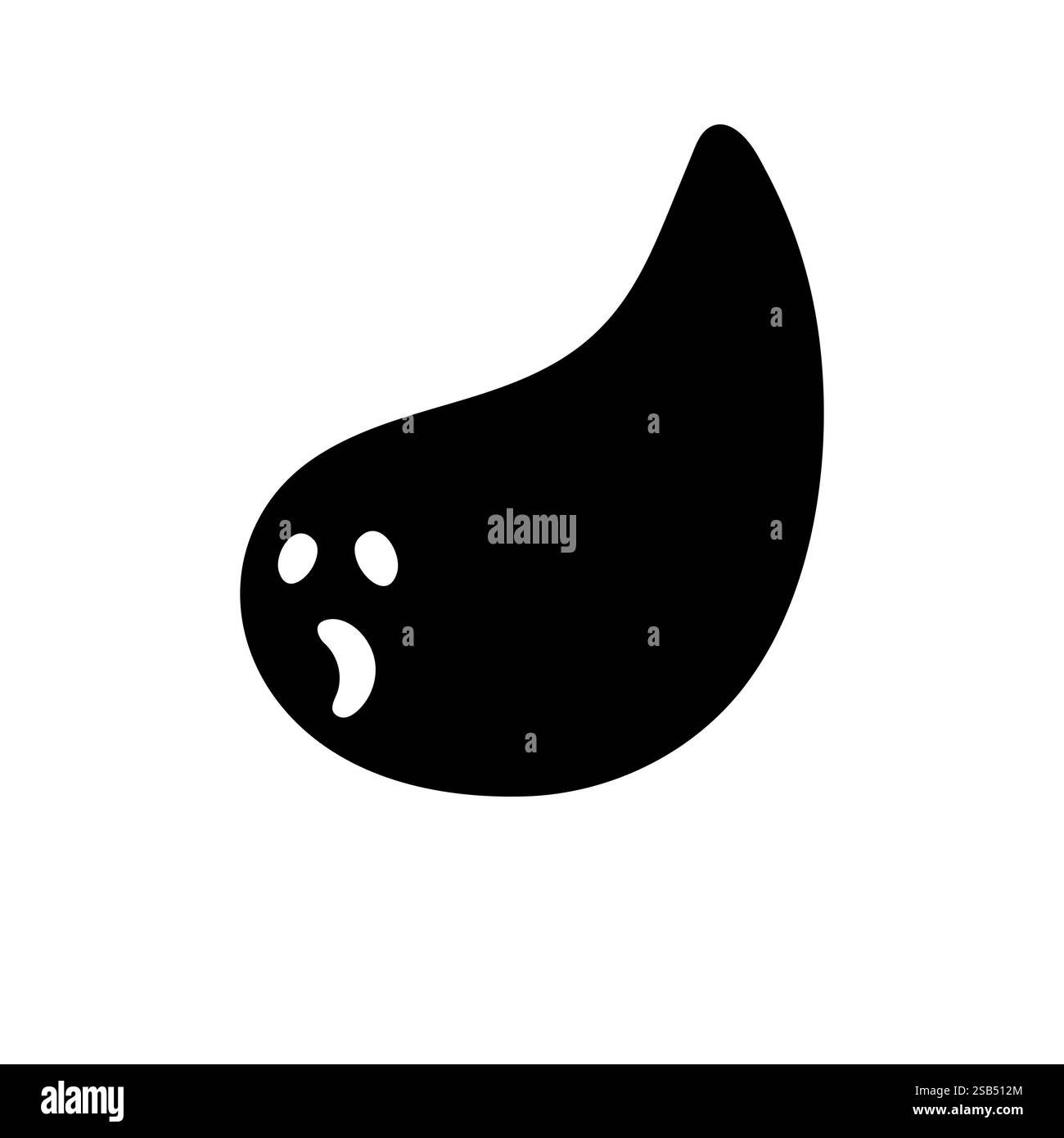 Ghost Illustration Vector Illustration Black and White. Vector illustration Stock Vector