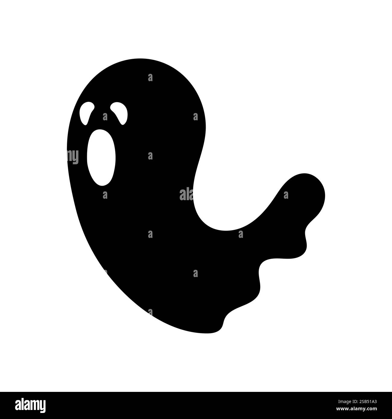 Ghost Illustration Vector Illustration Black and White. Vector illustration Stock Vector