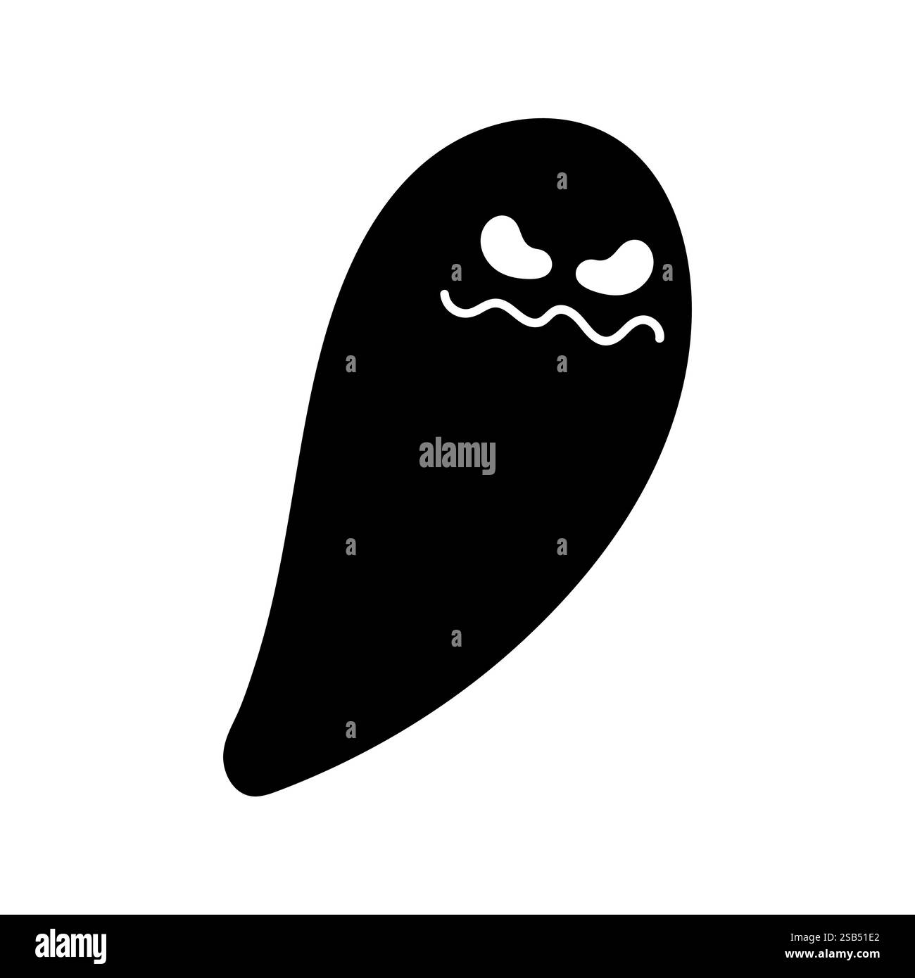 Ghost Illustration Vector Illustration Black and White. Vector illustration Stock Vector