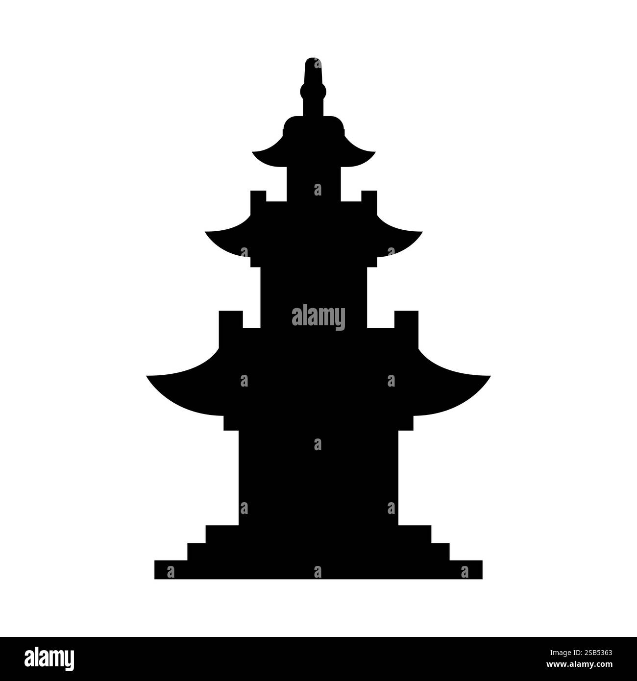 Black silhouette classic temple Cut Out Stock Images & Pictures - Alamy