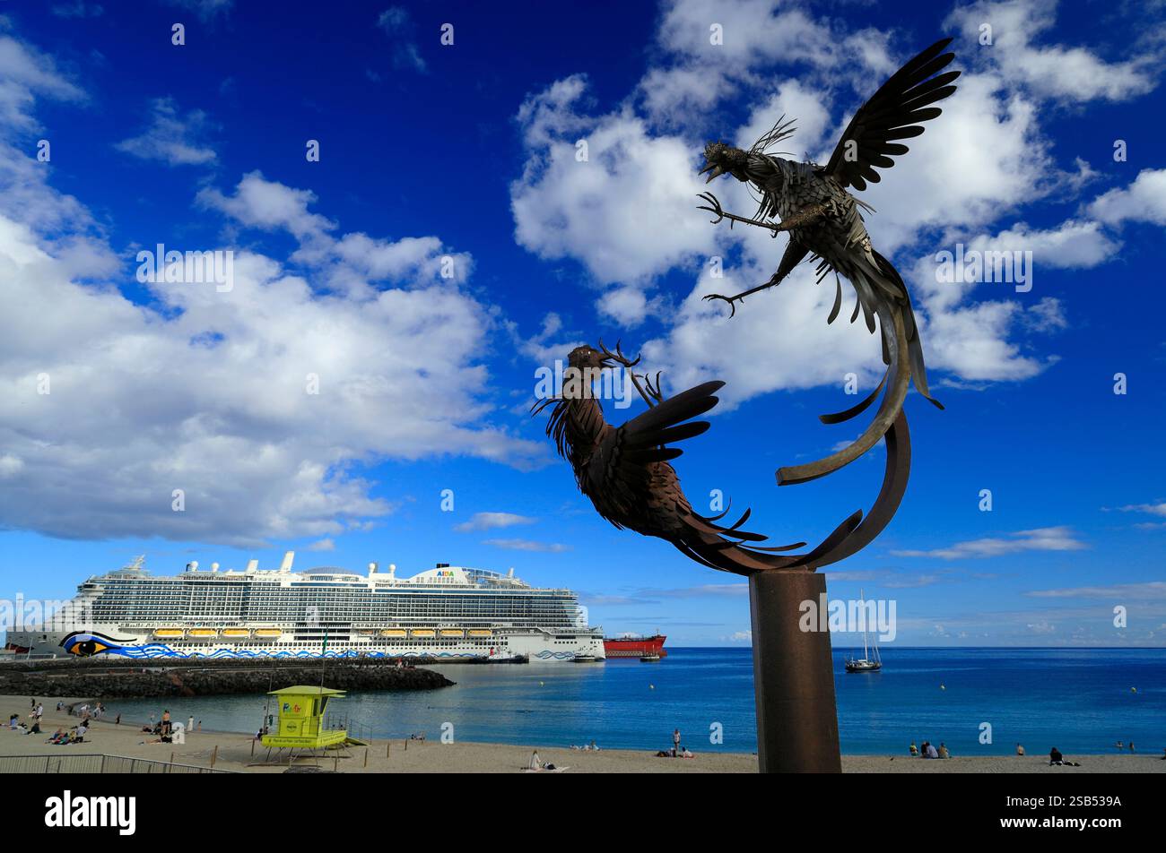 sculpture-of-fighting-cocks-puerto-del-rosario-fuerteventura-canary