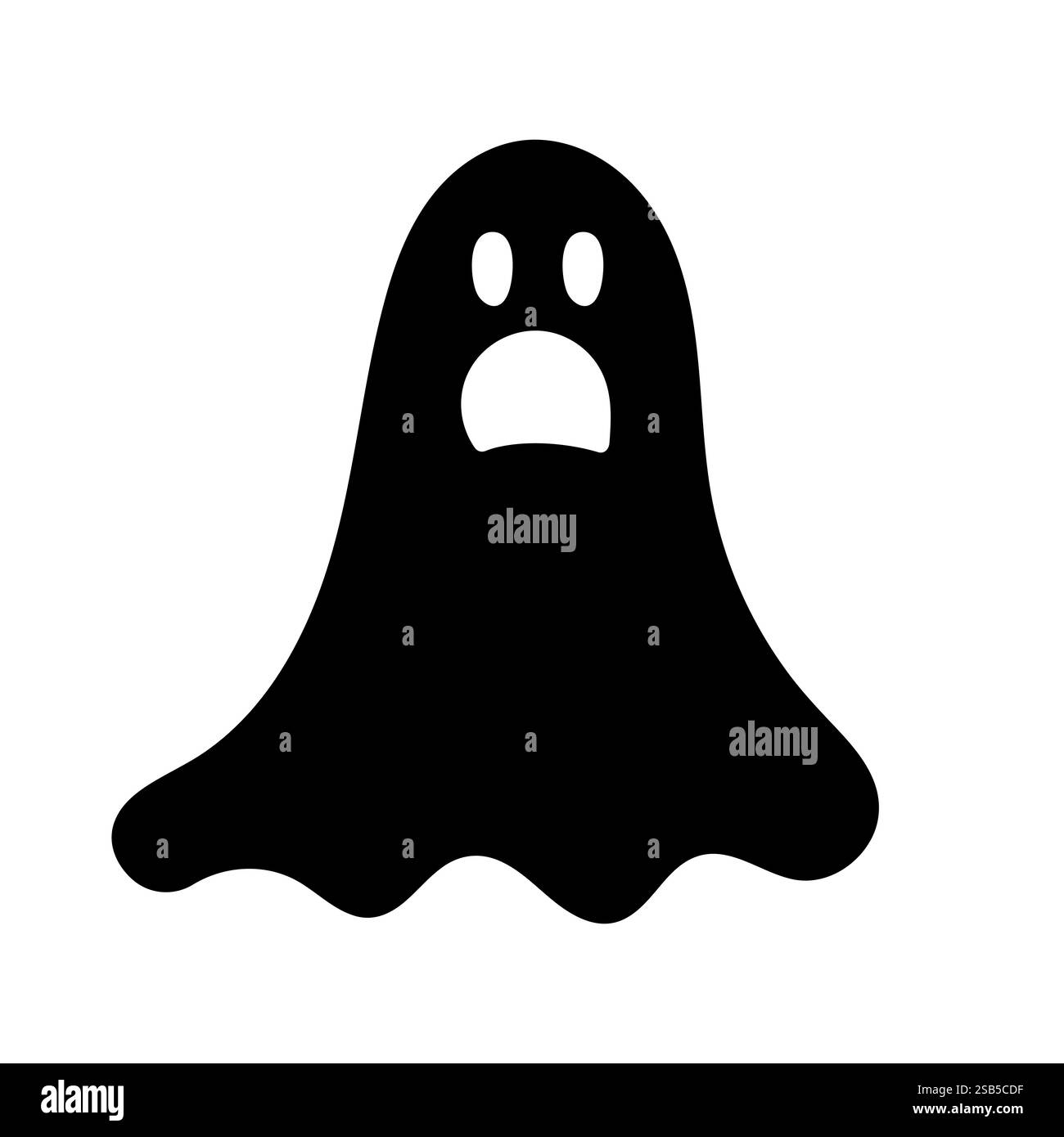 Ghost Illustration Vector Illustration Black and White. Vector illustration Stock Vector
