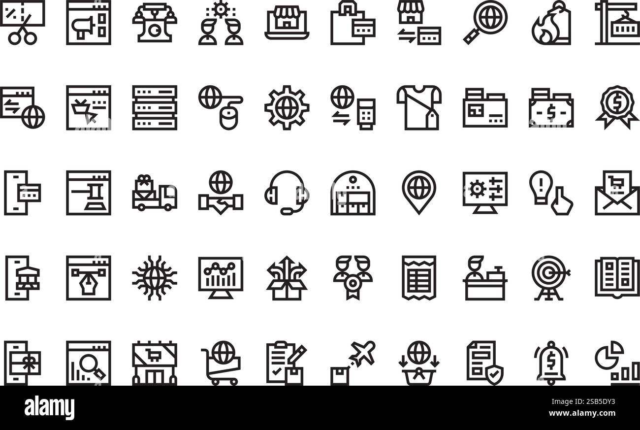 High-Quality Vector Icons Collection with Editable Stroke. Ideal for Professional and Creative Projects Stock Vector