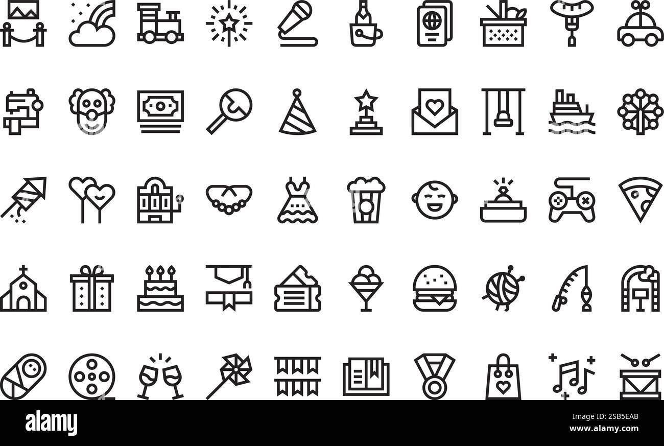 High-Quality Vector Icons Collection with Editable Stroke. Ideal for Professional and Creative Projects Stock Vector