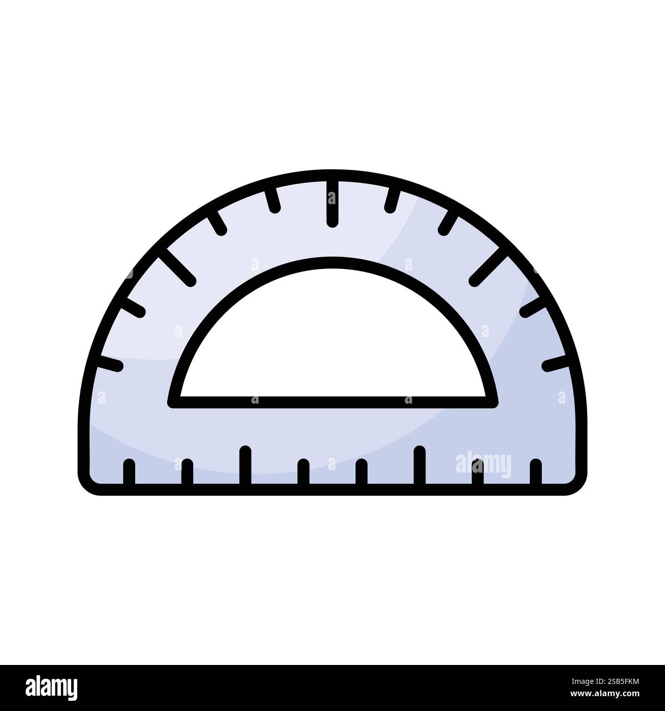 A precise and creative protractor icon, suitable for measuring angles ...