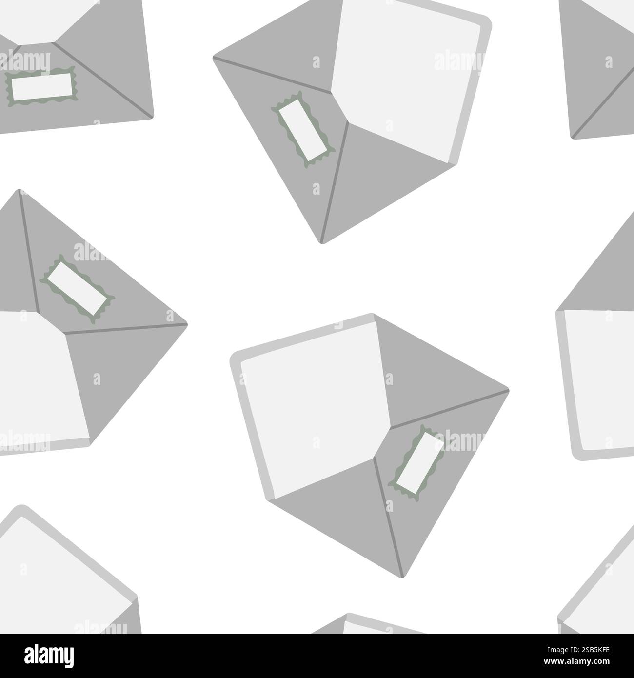 Vector pattern of Sketch Postal Envelopes postal, mail, Stock Vector