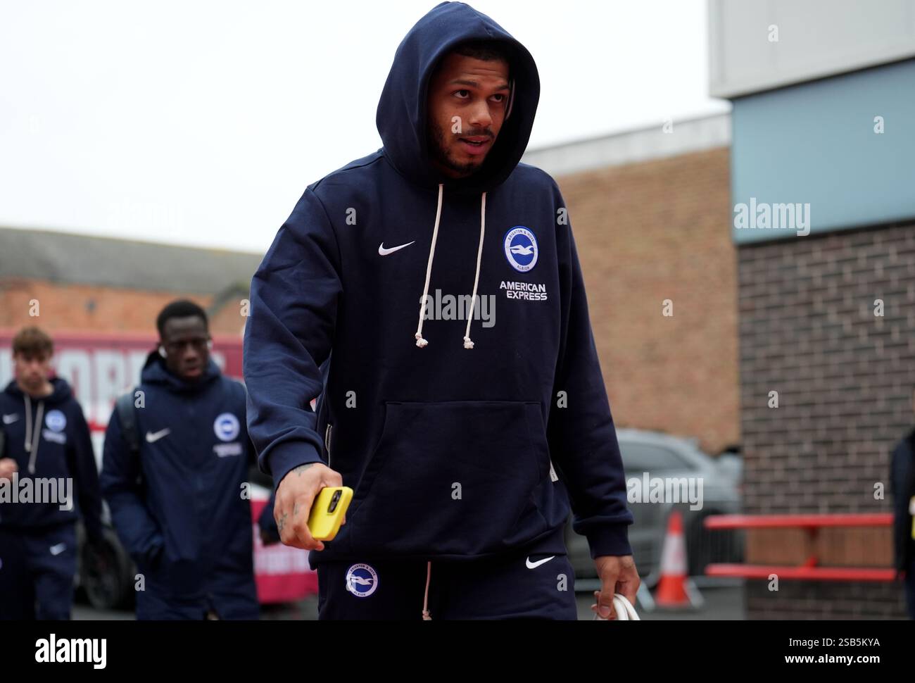 Brighton & Hove Albion's Georginio Rutter arrives before the Premier ...