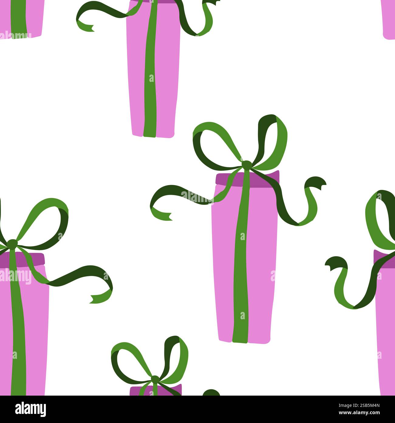Seamless pattern gift box Illustrations. Simple cute style. Universal colors. Suitable for any holiday, event, celebration. Stock Vector