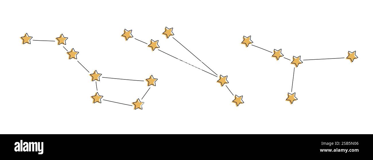 Seamless background of constellations. . Vector illustration Stock ...