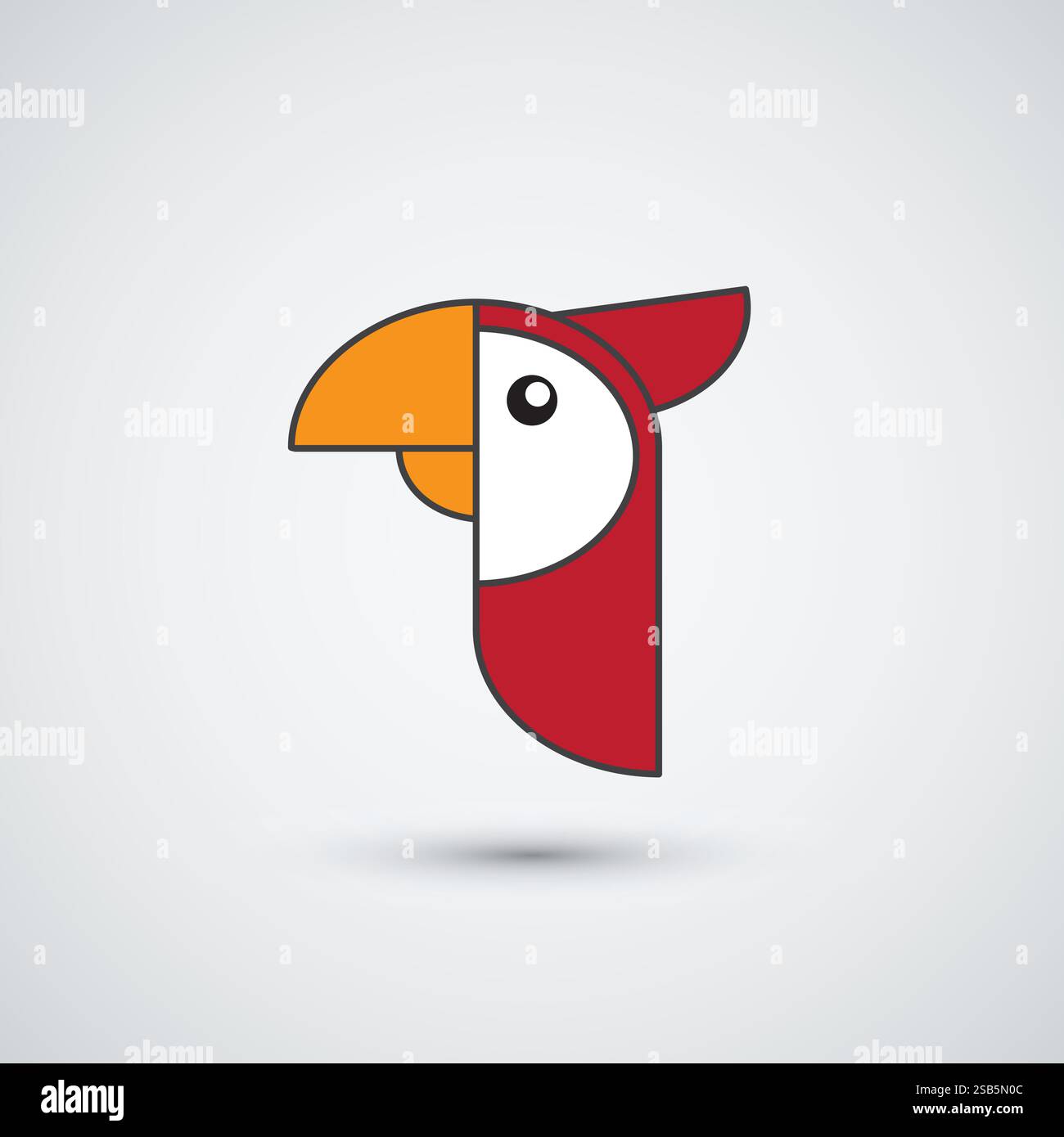 Abstract parrot bird logo design template Stock Vector